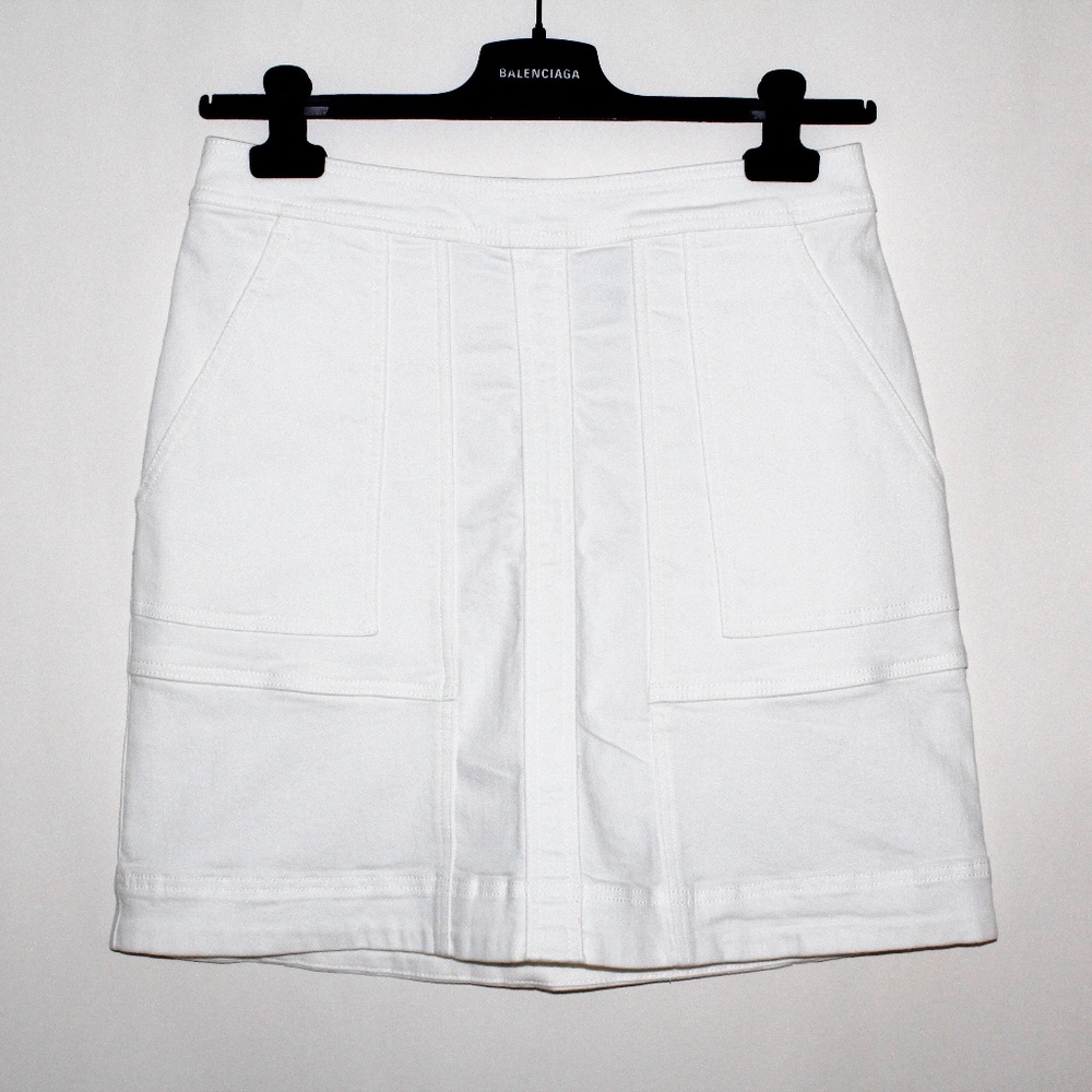 Cabi White Denim "Everyday Skirt"